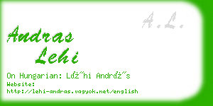 andras lehi business card